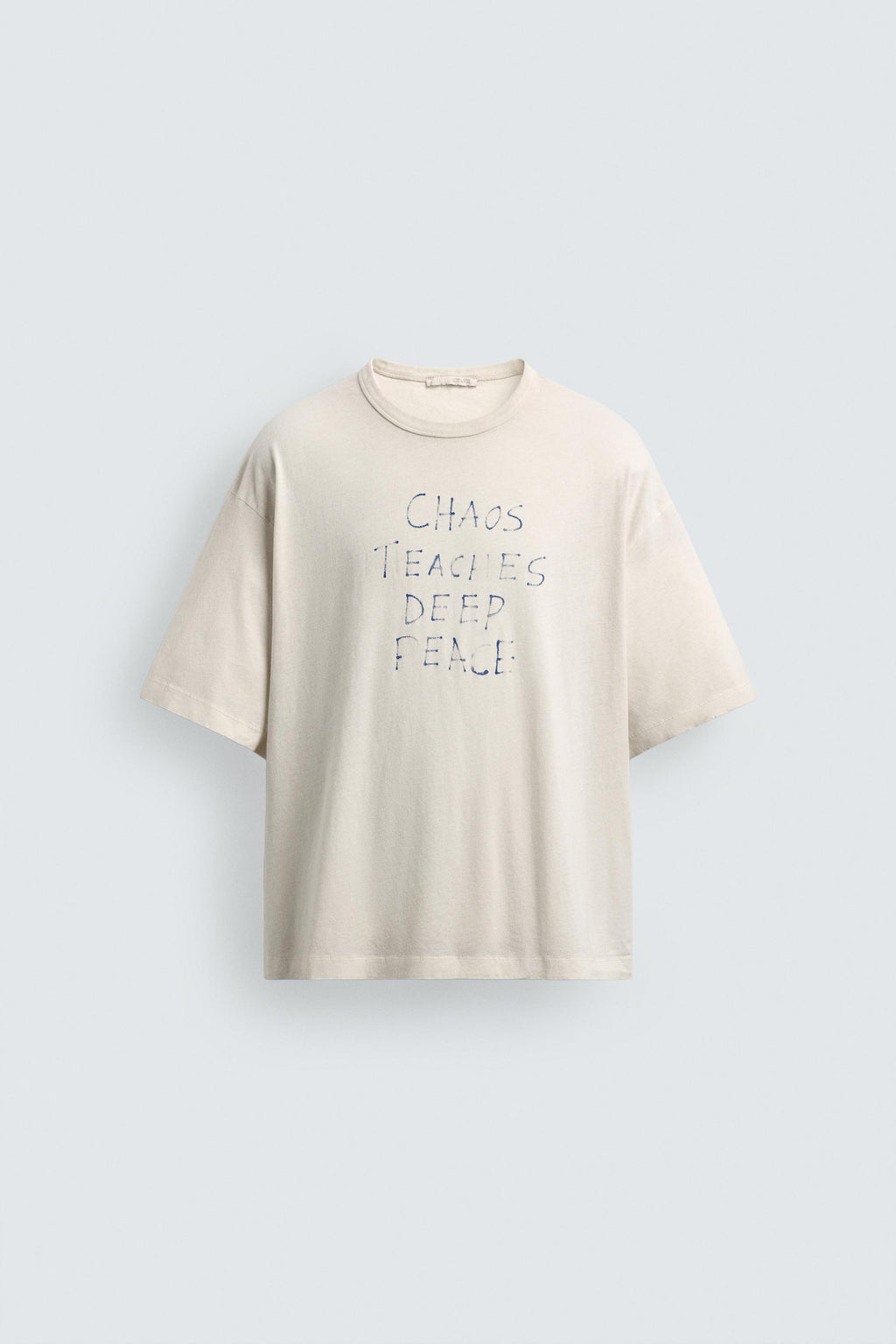 Washed t-shirt with paint
