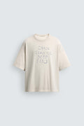 Washed t-shirt with paint