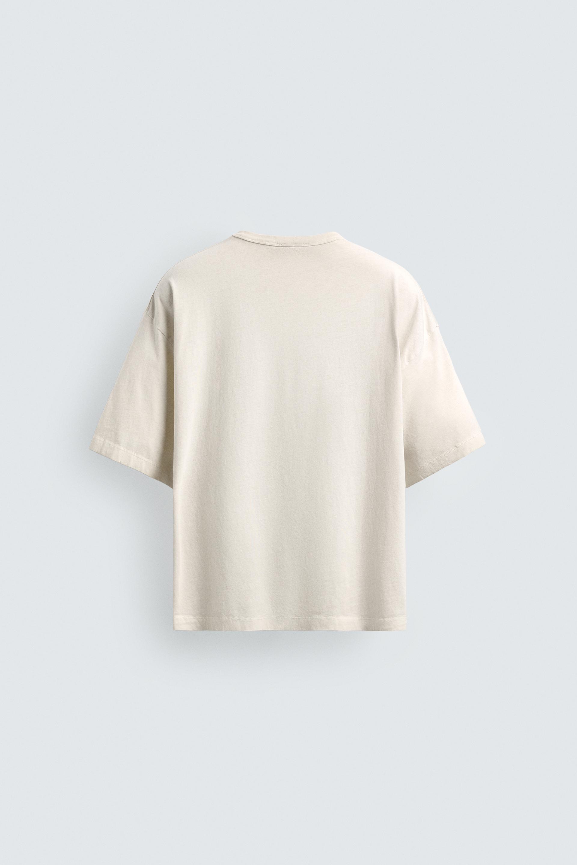 Washed t-shirt with paint