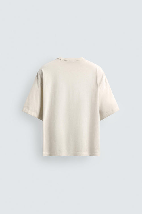 Washed t-shirt with paint