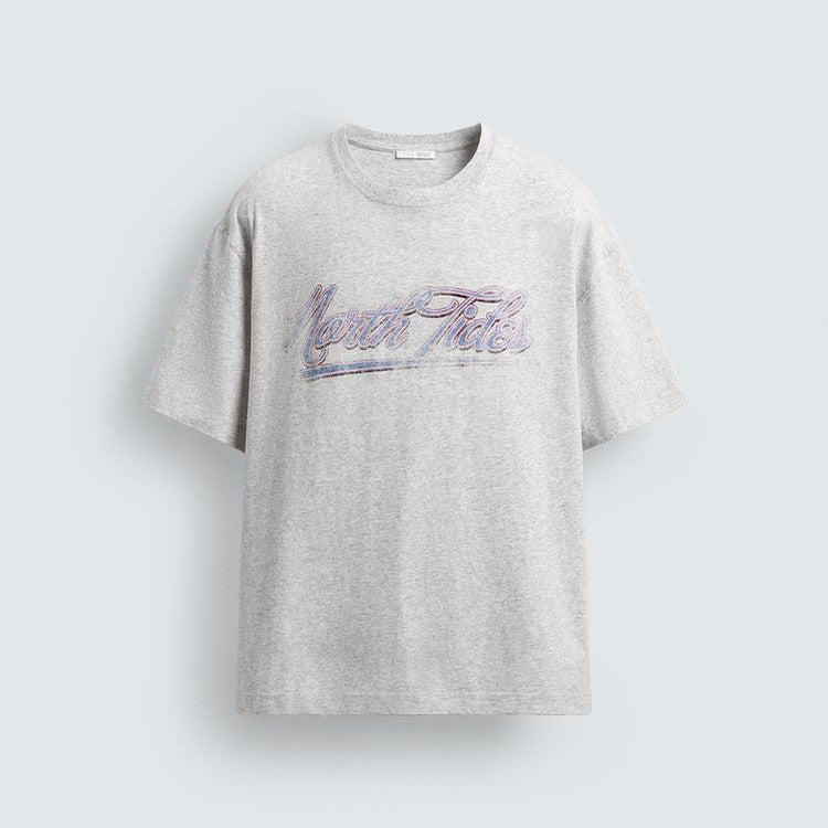 Washed t-shirt with paint